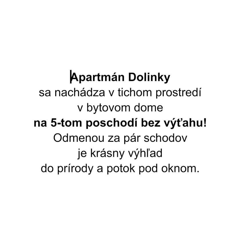 Apartmán Dolinky Vyhne Exterior foto